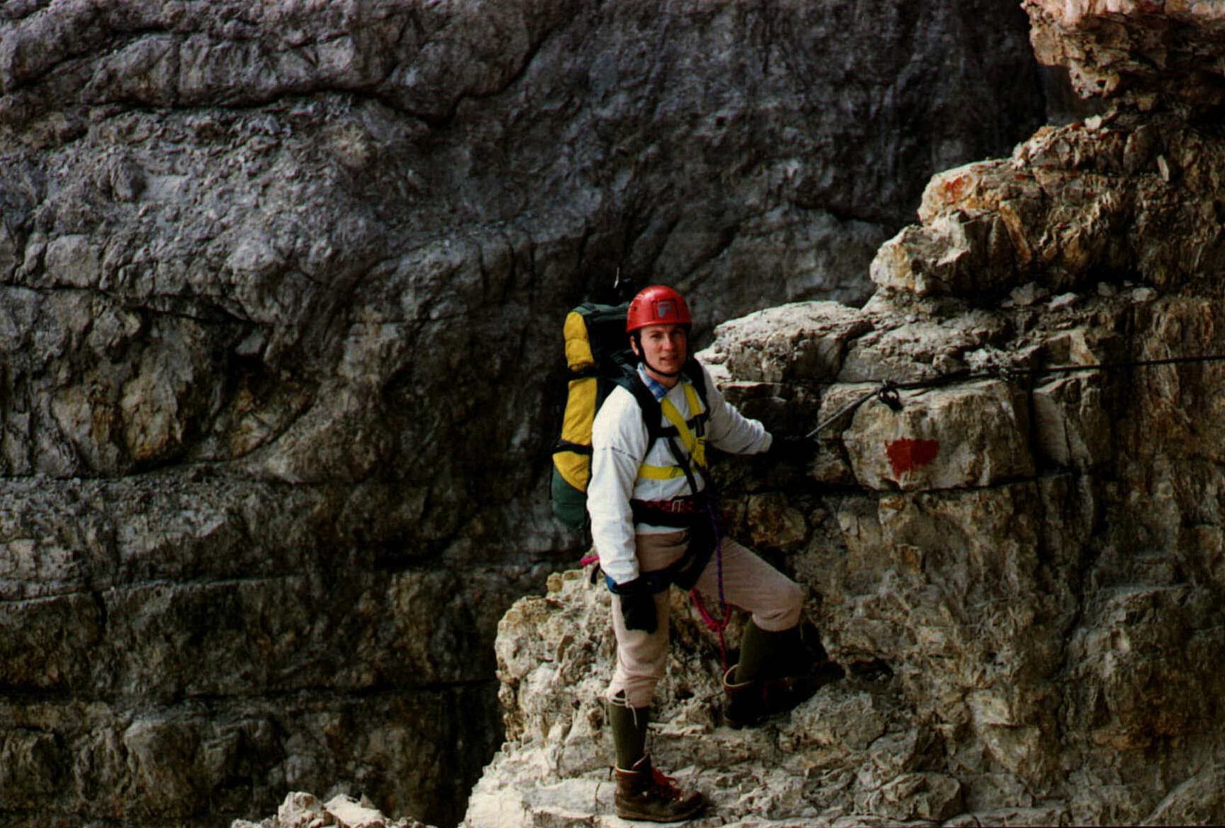 iron climbing, Brenta, Italy, 1991